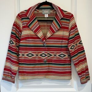 Silverado Aztec Southwest Blanket Jacket Wmn's S Pockets Western Core Rodeo